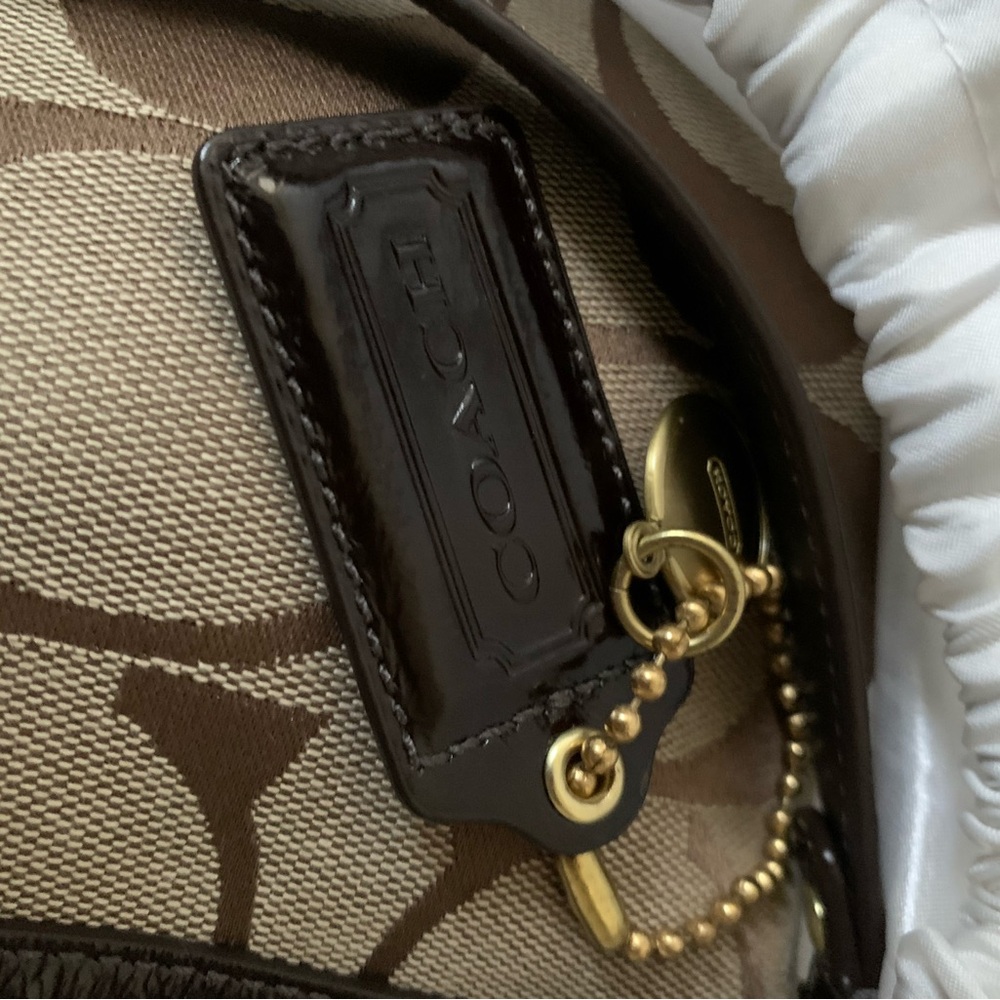 NWOT Coach 2-Way Signature Monogram Bag - Picture 6 of 9